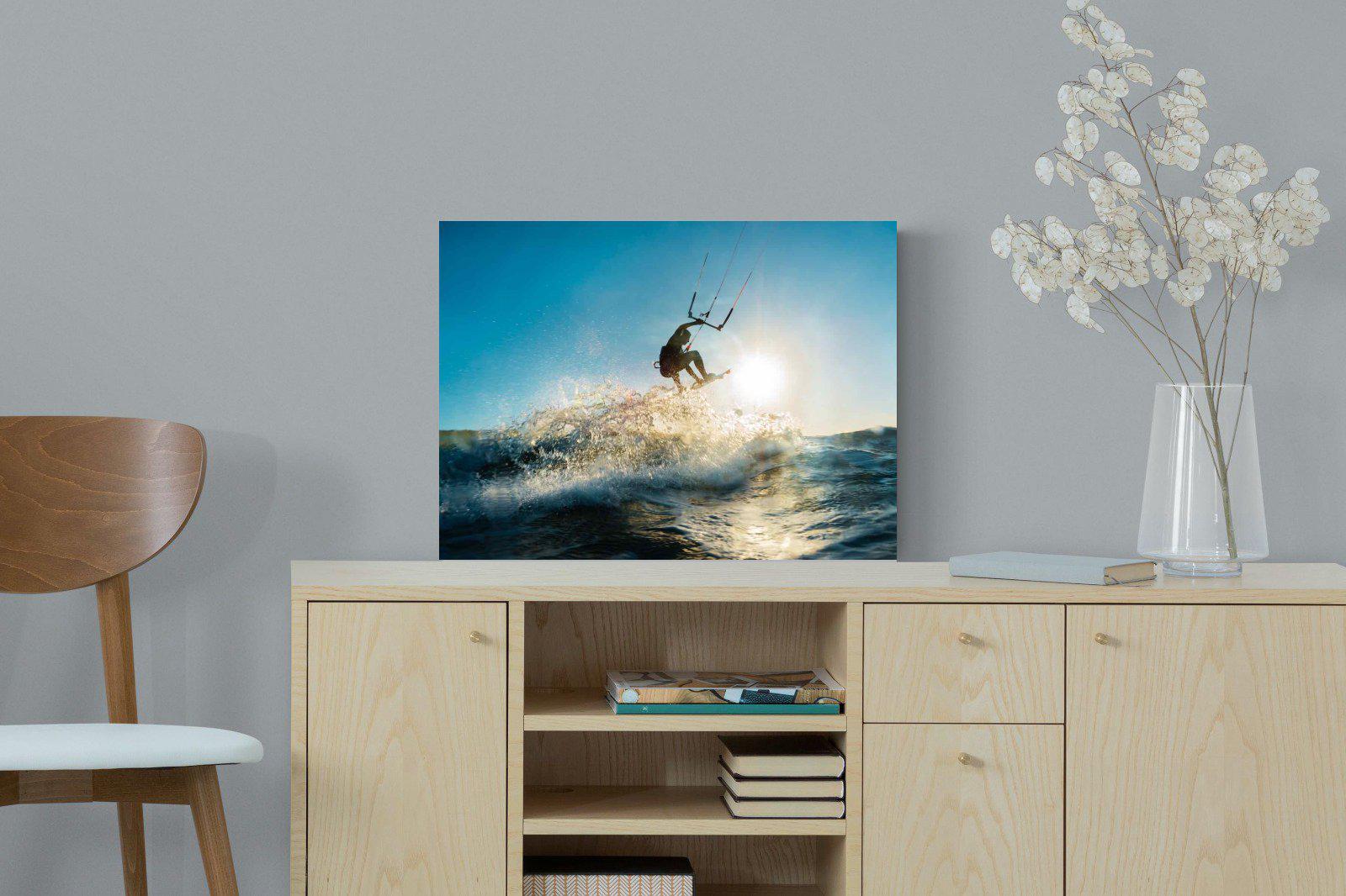 Kitesurfing-Wall_Art-60 x 45cm-Mounted Canvas-No Frame-Pixalot