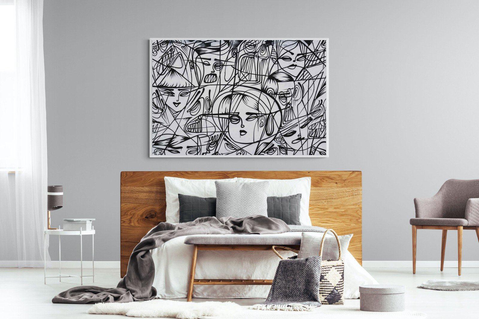 LA Street Art-Wall_Art-150 x 100cm-Mounted Canvas-White-Pixalot