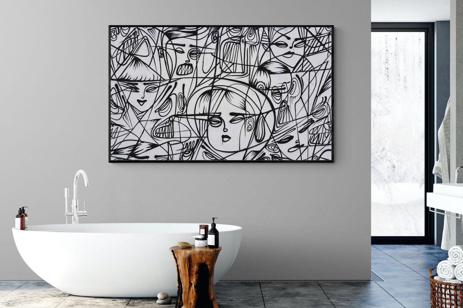 LA Street Art-Wall_Art-180 x 110cm-Mounted Canvas-Black-Pixalot