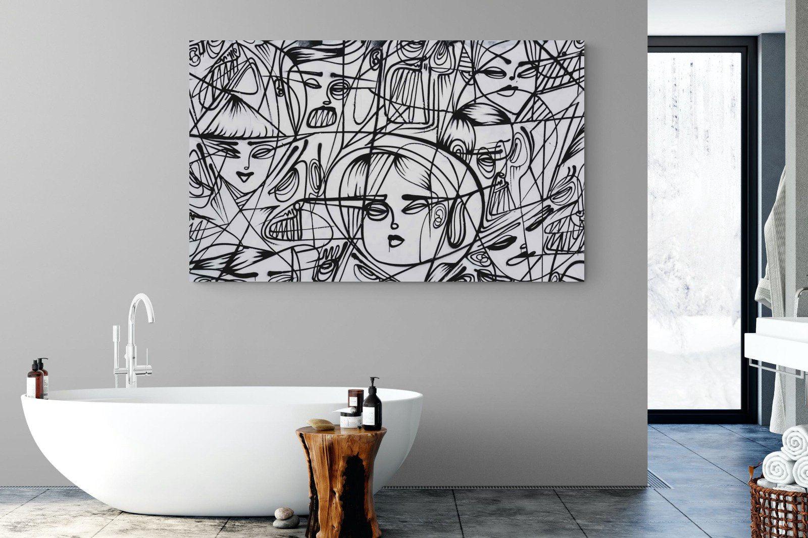 LA Street Art-Wall_Art-180 x 110cm-Mounted Canvas-No Frame-Pixalot