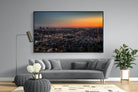 LA Sunset-Wall_Art-220 x 130cm-Mounted Canvas-Black-Pixalot