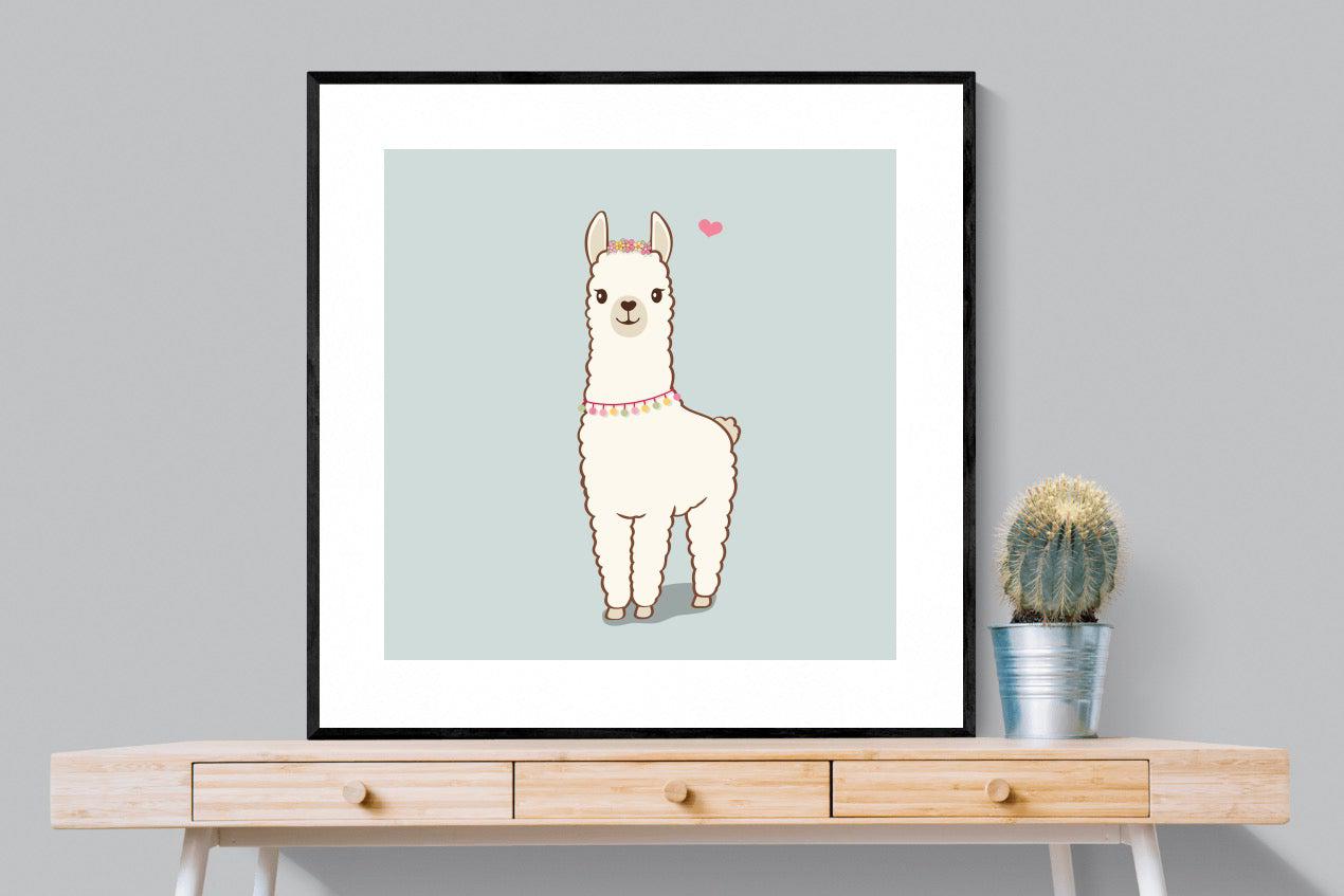 Lama-Wall_Art-100 x 100cm-Framed Print-Black-Pixalot