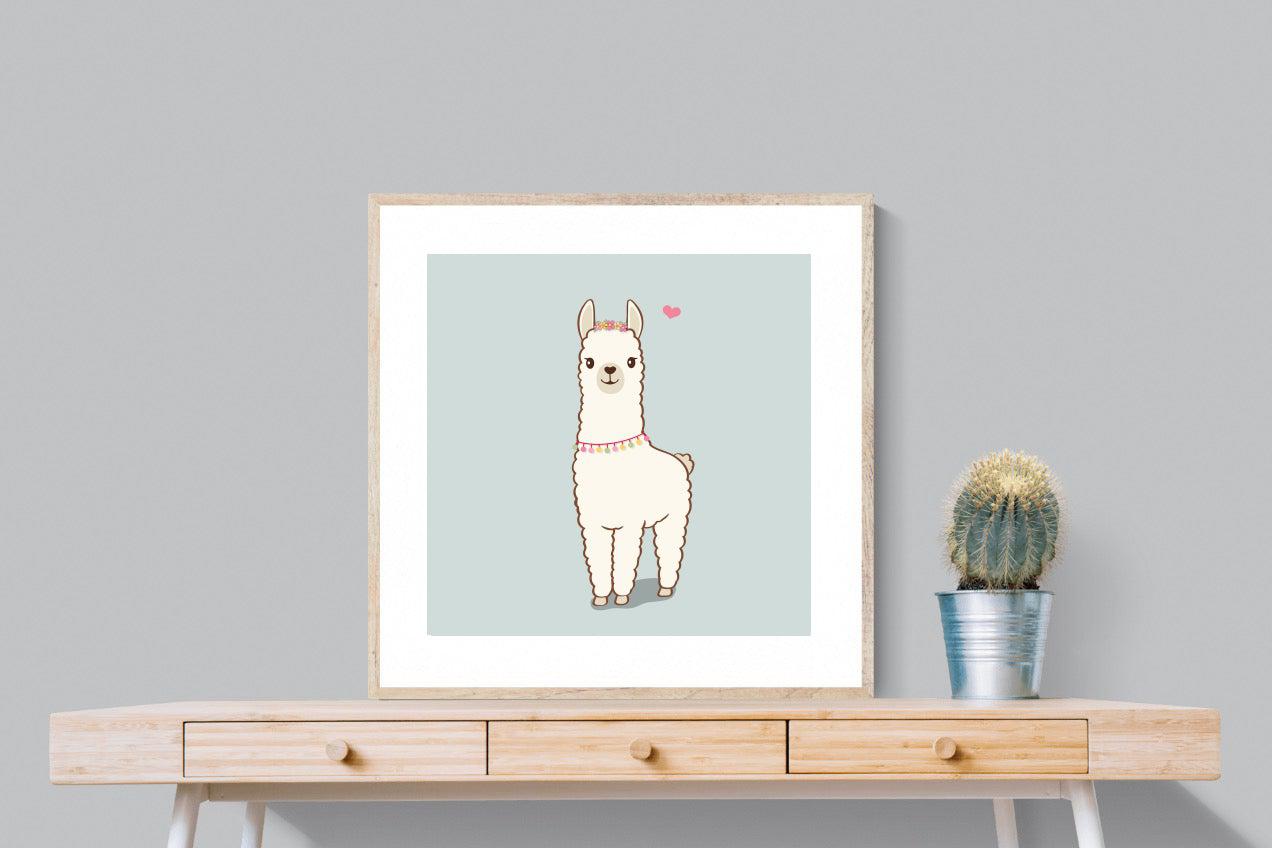 Lama-Wall_Art-80 x 80cm-Framed Print-Wood-Pixalot