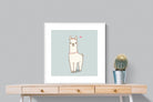 Lama-Wall_Art-80 x 80cm-Framed Print-White-Pixalot