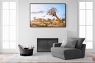 Leaning Baobab-Wall_Art-150 x 100cm-Mounted Canvas-Black-Pixalot