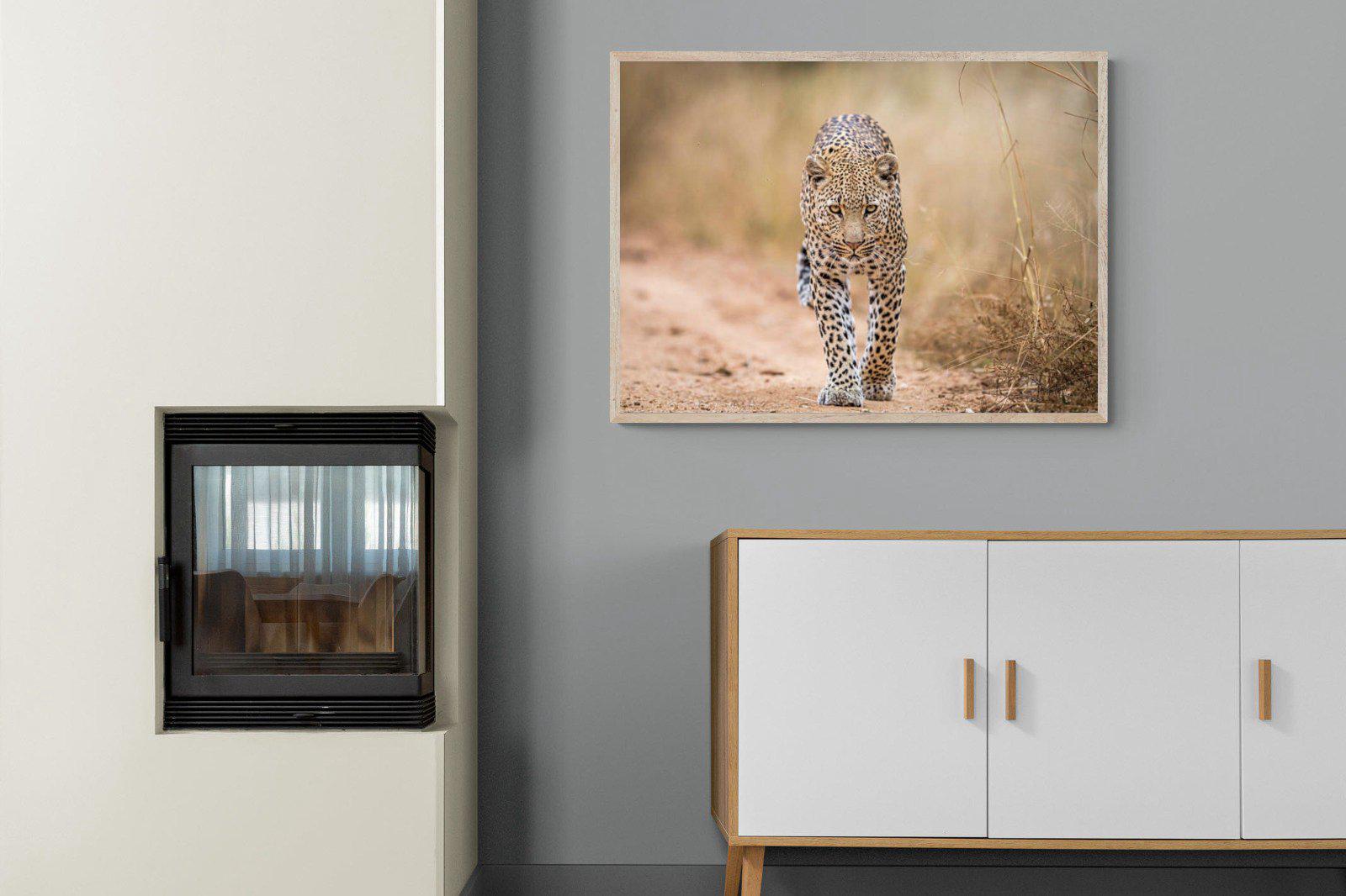 Leopard-Wall_Art-100 x 75cm-Mounted Canvas-Wood-Pixalot