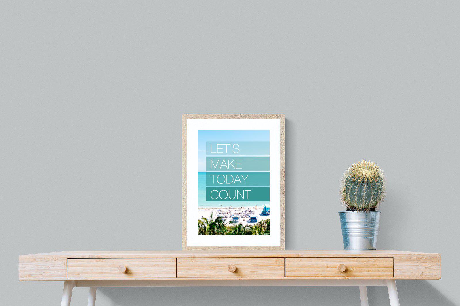 Let's Make Today Count-Wall_Art-45 x 60cm-Framed Print-Wood-Pixalot