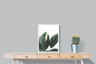 Lily Leaves-Wall_Art-45 x 60cm-Mounted Canvas-White-Pixalot