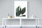 Lily Leaves-Wall_Art-90 x 120cm-Framed Print-White-Pixalot