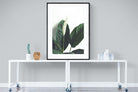 Lily Leaves-Wall_Art-90 x 120cm-Framed Print-Black-Pixalot