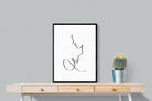 Line Drawn Couple-Wall_Art-60 x 80cm-Mounted Canvas-Black-Pixalot