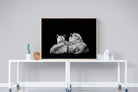 Lion Family-Wall_Art-120 x 90cm-Mounted Canvas-Wood-Pixalot