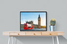 London Bridge-Wall_Art-80 x 60cm-Mounted Canvas-Black-Pixalot