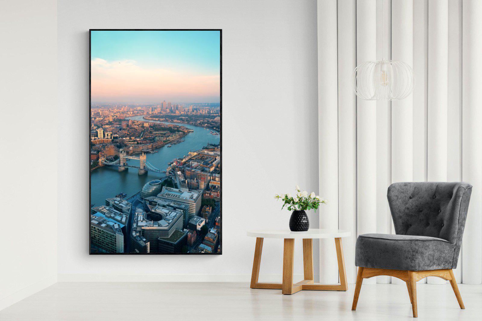 London-Wall_Art-130 x 220cm-Mounted Canvas-Black-Pixalot