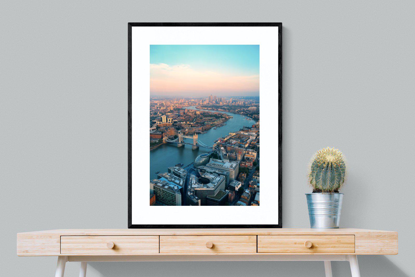 London-Wall_Art-75 x 100cm-Framed Print-Black-Pixalot