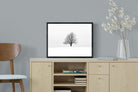Lone Tree-Wall_Art-60 x 45cm-Mounted Canvas-Black-Pixalot