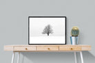 Lone Tree-Wall_Art-80 x 60cm-Mounted Canvas-Black-Pixalot