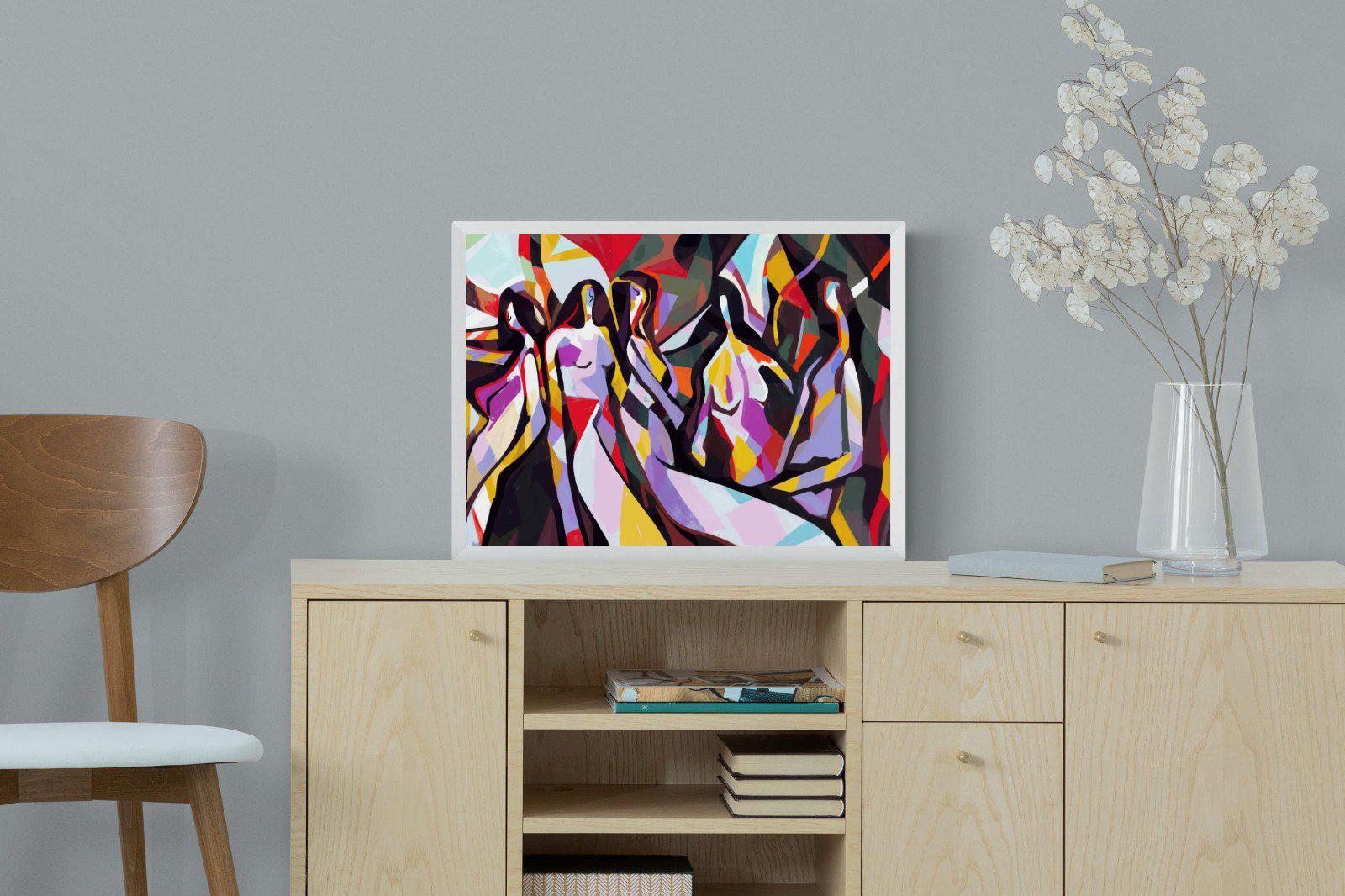 Lounging Ladies-Wall_Art-60 x 45cm-Mounted Canvas-White-Pixalot