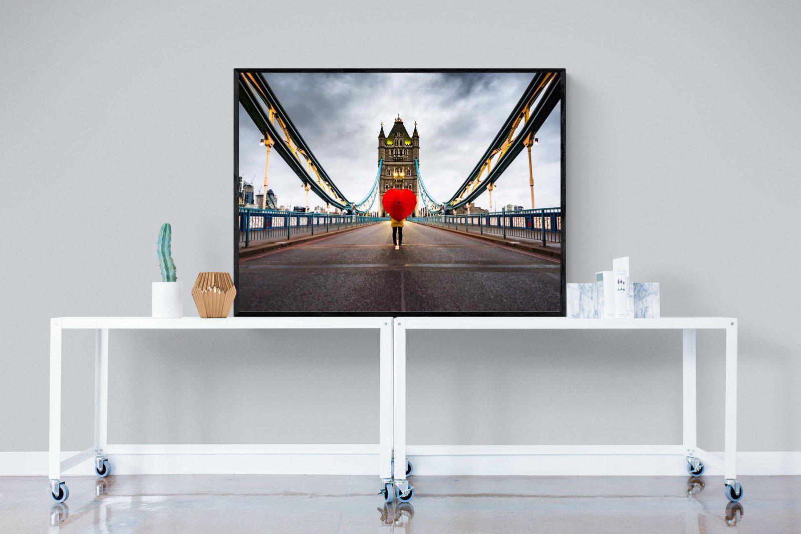 Love London-Wall_Art-120 x 90cm-Mounted Canvas-Black-Pixalot