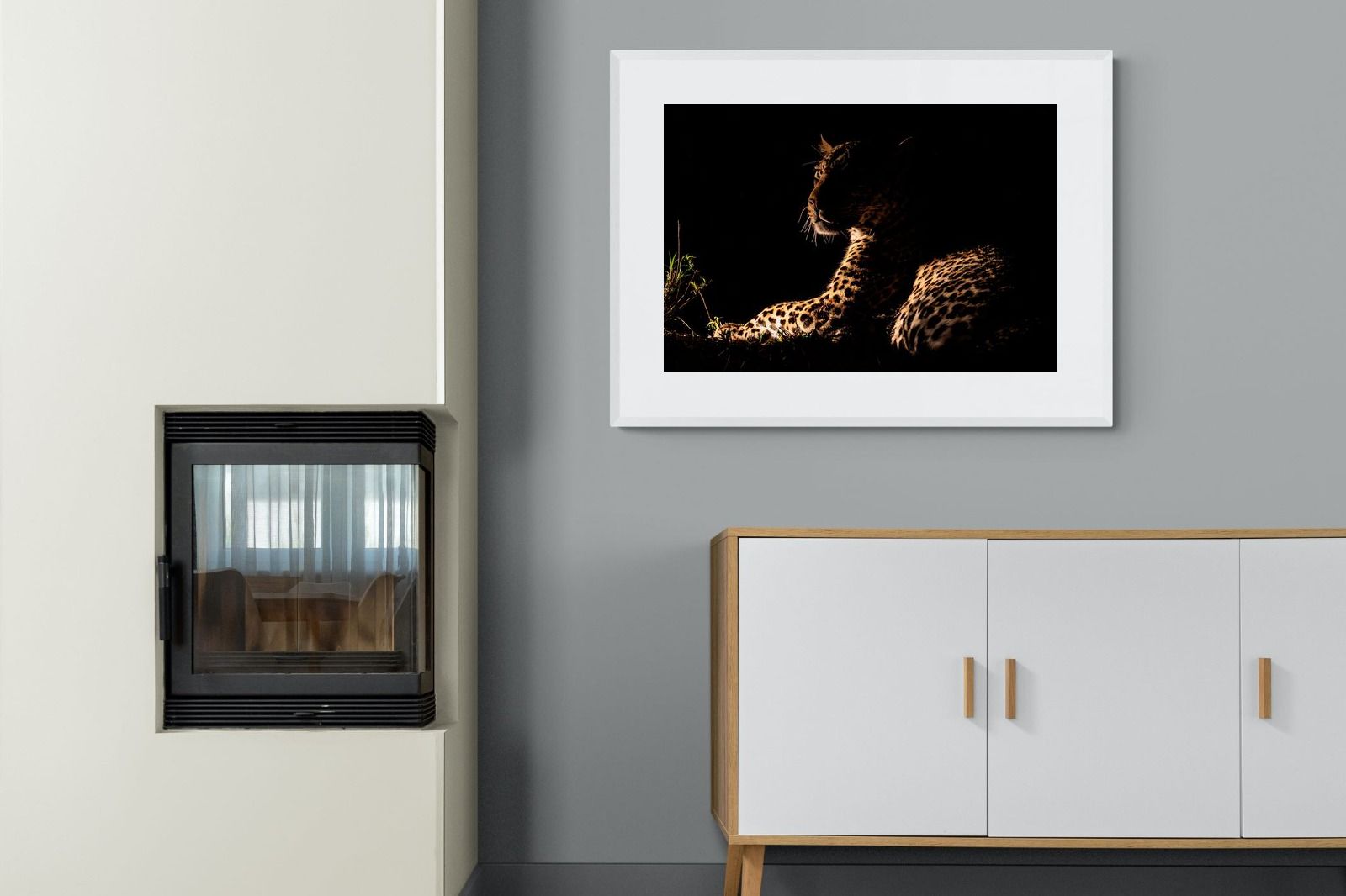 Lurking-Wall_Art-100 x 75cm-Framed Print-White-Pixalot