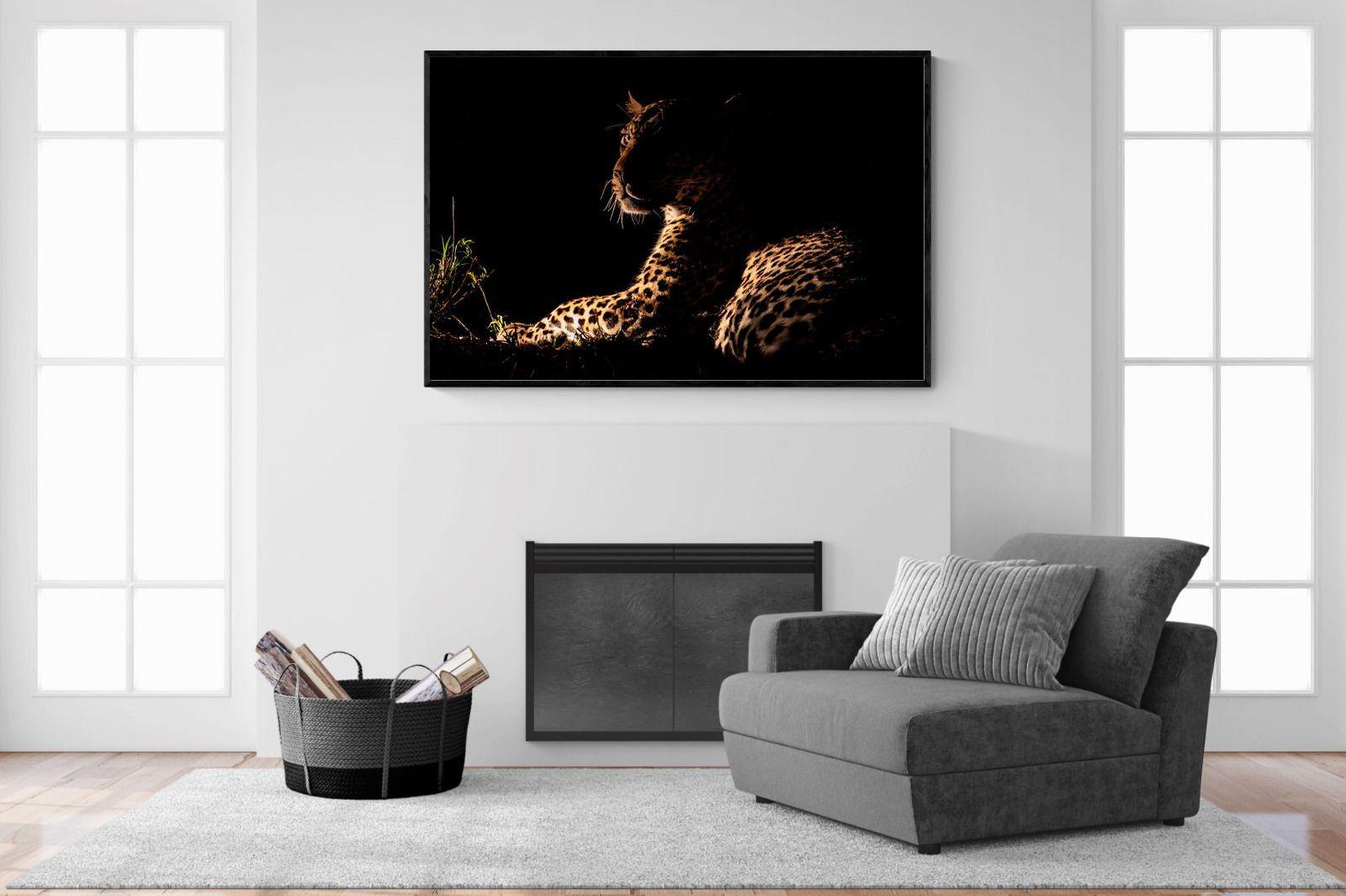 Lurking-Wall_Art-150 x 100cm-Mounted Canvas-Black-Pixalot