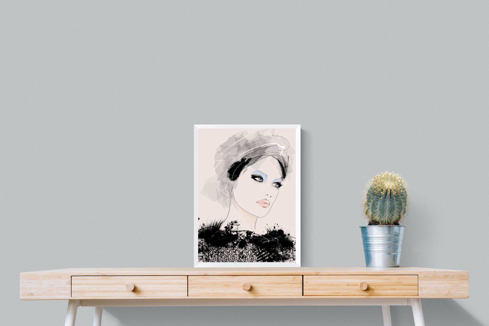 Mademoiselle-Wall_Art-45 x 60cm-Mounted Canvas-White-Pixalot