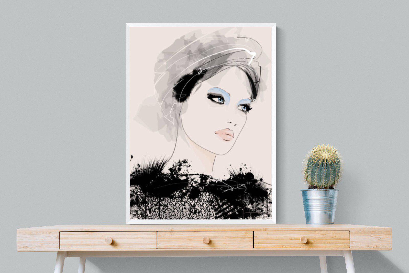 Mademoiselle-Wall_Art-75 x 100cm-Mounted Canvas-White-Pixalot