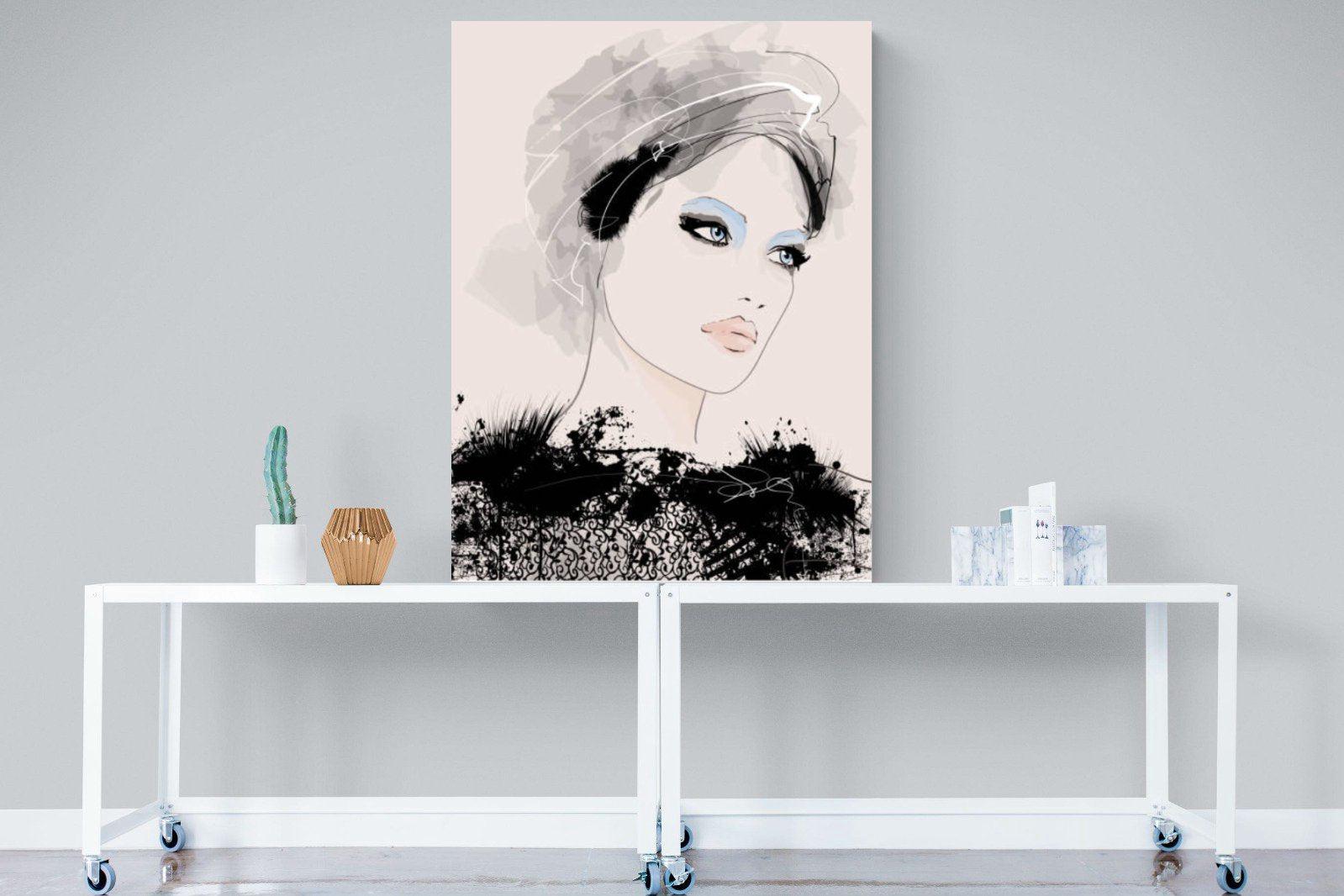 Mademoiselle-Wall_Art-90 x 120cm-Mounted Canvas-No Frame-Pixalot