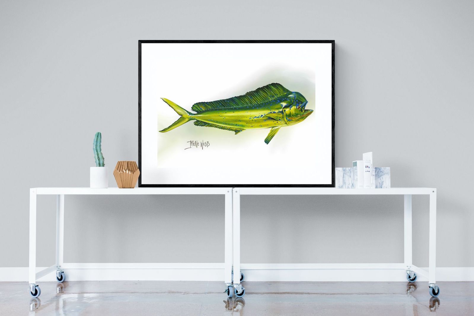 Mahi Mahi-Wall_Art-120 x 90cm-Framed Print-Black-Pixalot