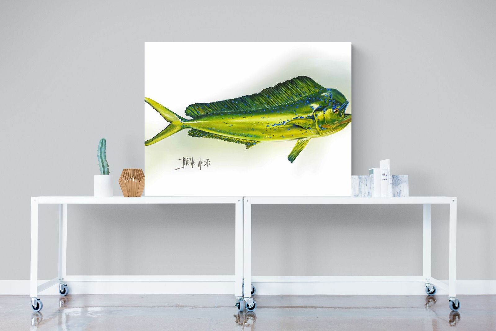 Mahi Mahi-Wall_Art-120 x 90cm-Mounted Canvas-No Frame-Pixalot