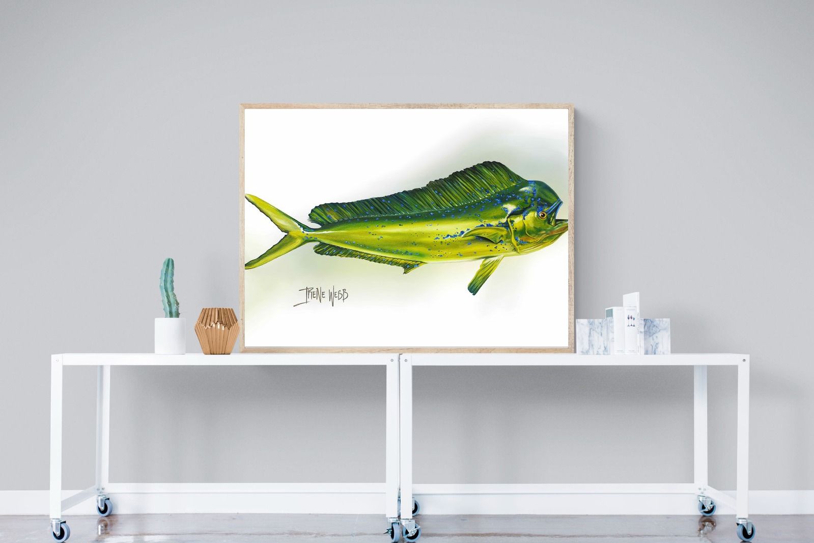 Mahi Mahi-Wall_Art-120 x 90cm-Mounted Canvas-Wood-Pixalot