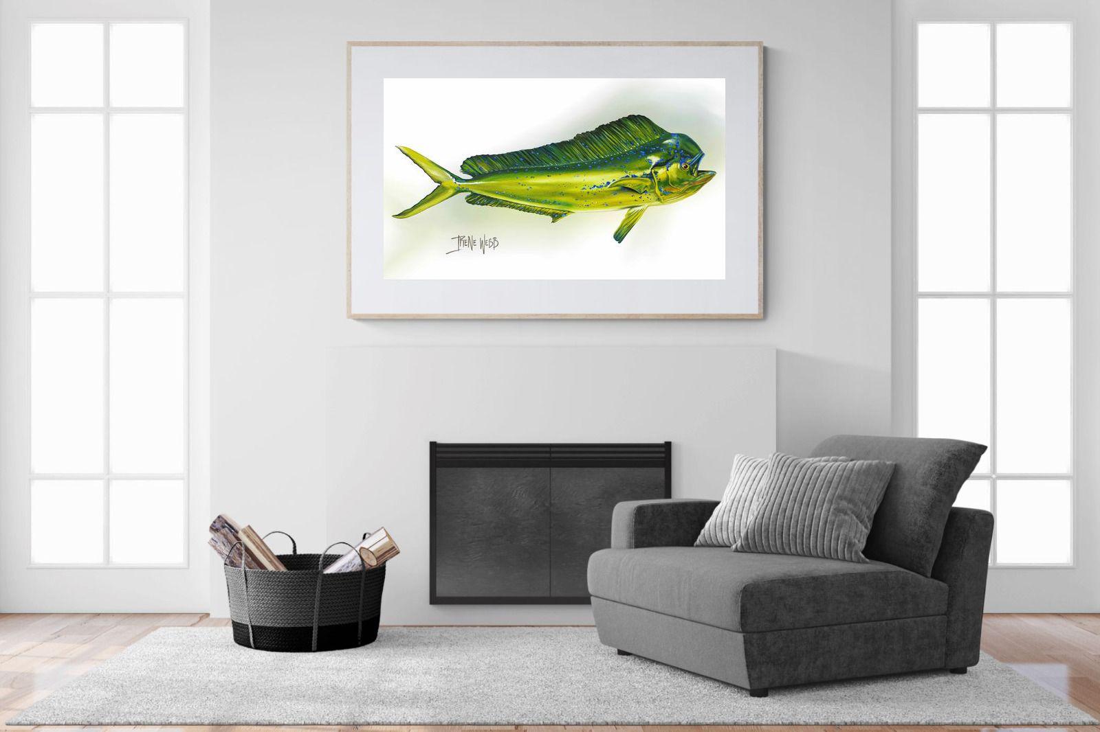 Mahi Mahi-Wall_Art-150 x 100cm-Framed Print-Wood-Pixalot