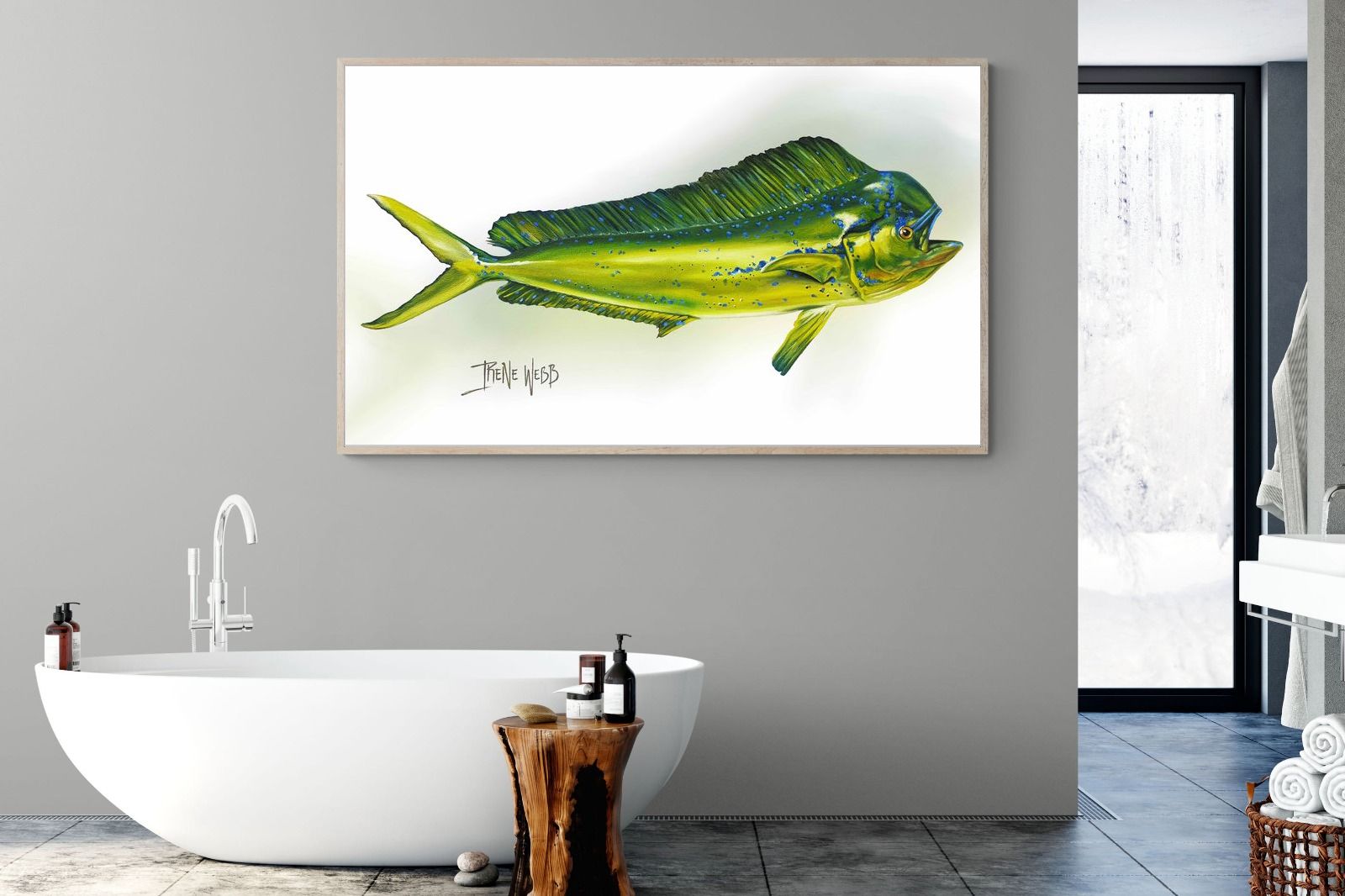 Mahi Mahi-Wall_Art-180 x 110cm-Mounted Canvas-Wood-Pixalot