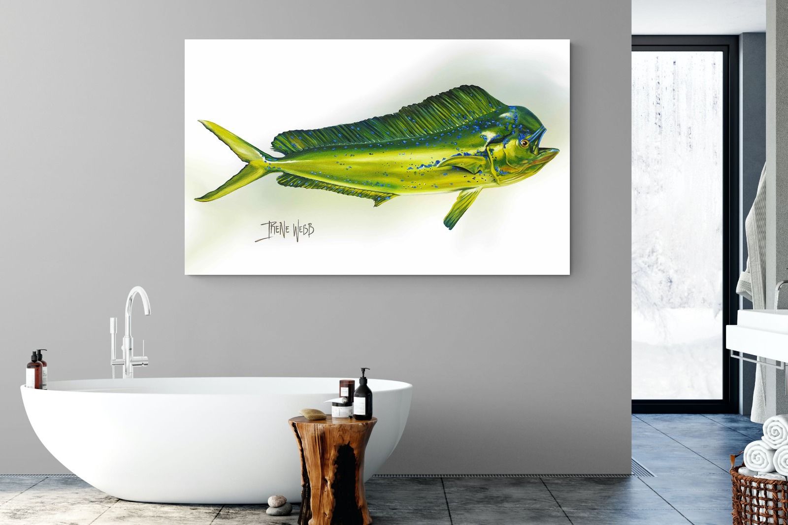 Mahi Mahi-Wall_Art-180 x 110cm-Mounted Canvas-No Frame-Pixalot