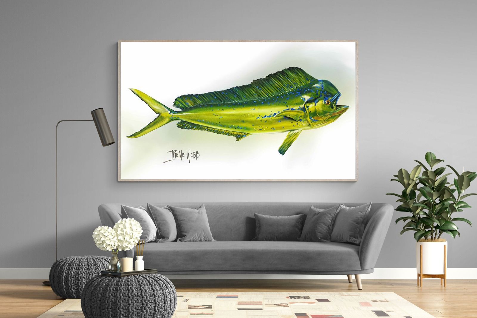 Mahi Mahi-Wall_Art-220 x 130cm-Mounted Canvas-Wood-Pixalot