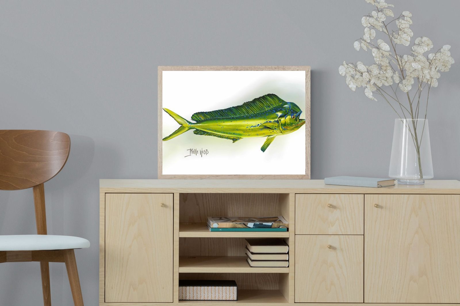 Mahi Mahi-Wall_Art-60 x 45cm-Mounted Canvas-Wood-Pixalot