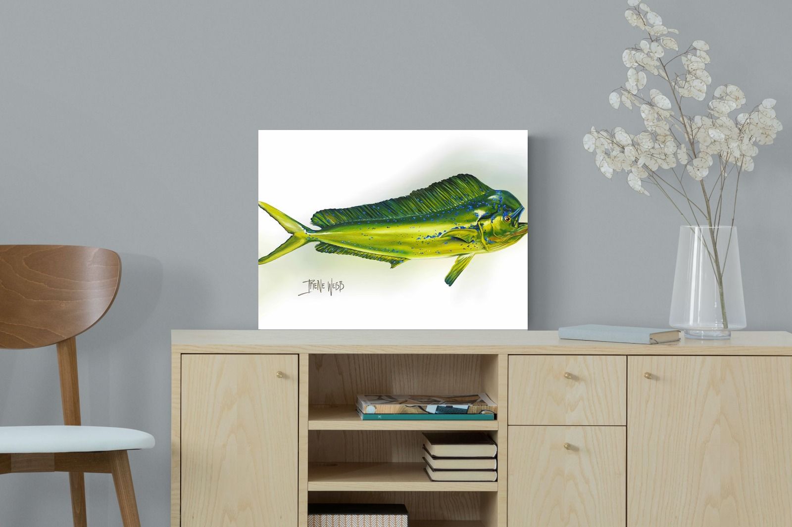 Mahi Mahi-Wall_Art-60 x 45cm-Mounted Canvas-No Frame-Pixalot