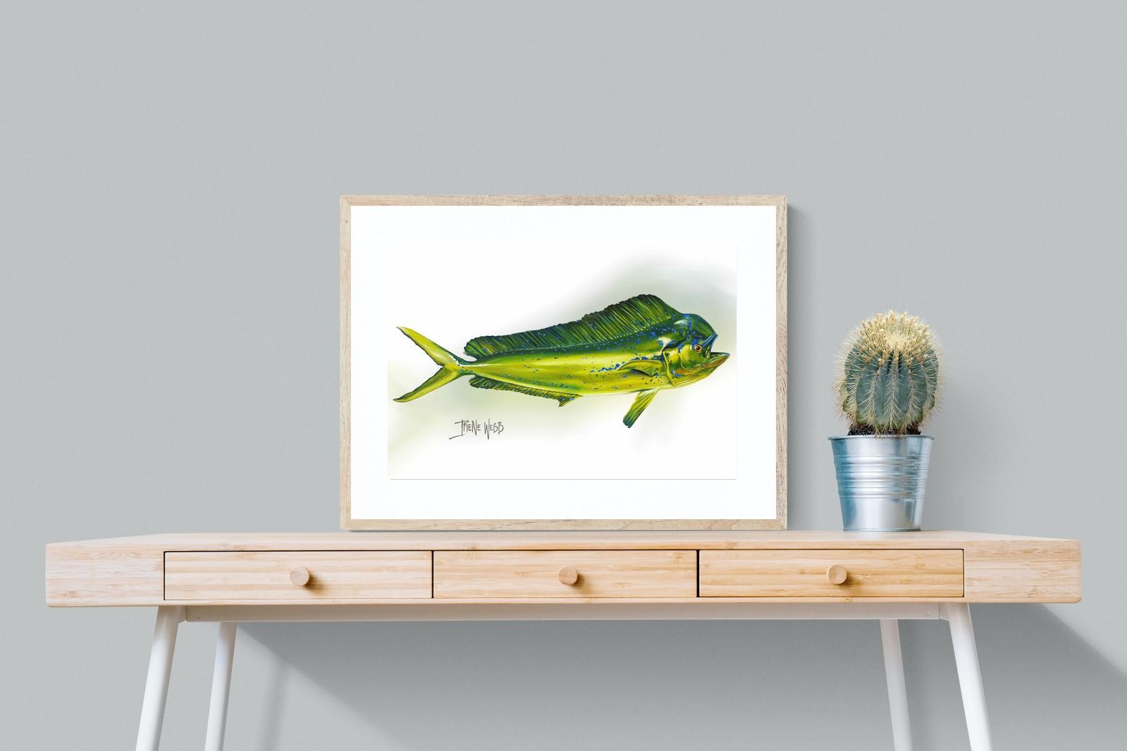 Mahi Mahi-Wall_Art-80 x 60cm-Framed Print-Wood-Pixalot