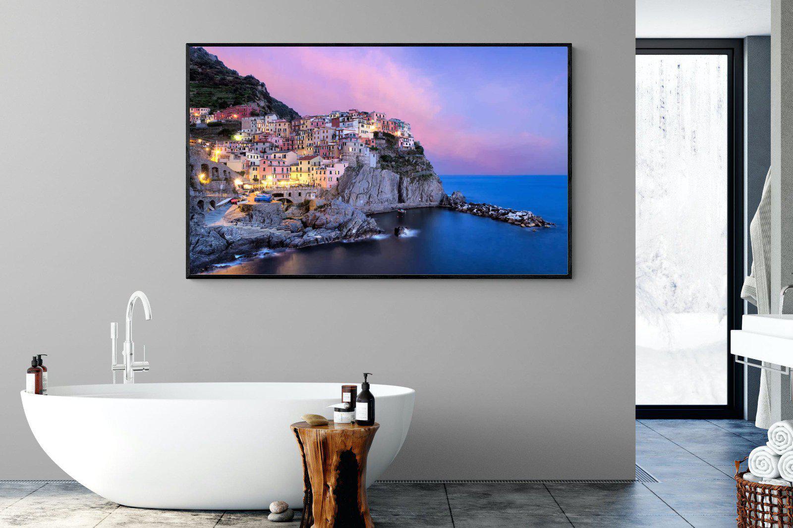 Manarola-Wall_Art-180 x 110cm-Mounted Canvas-Black-Pixalot