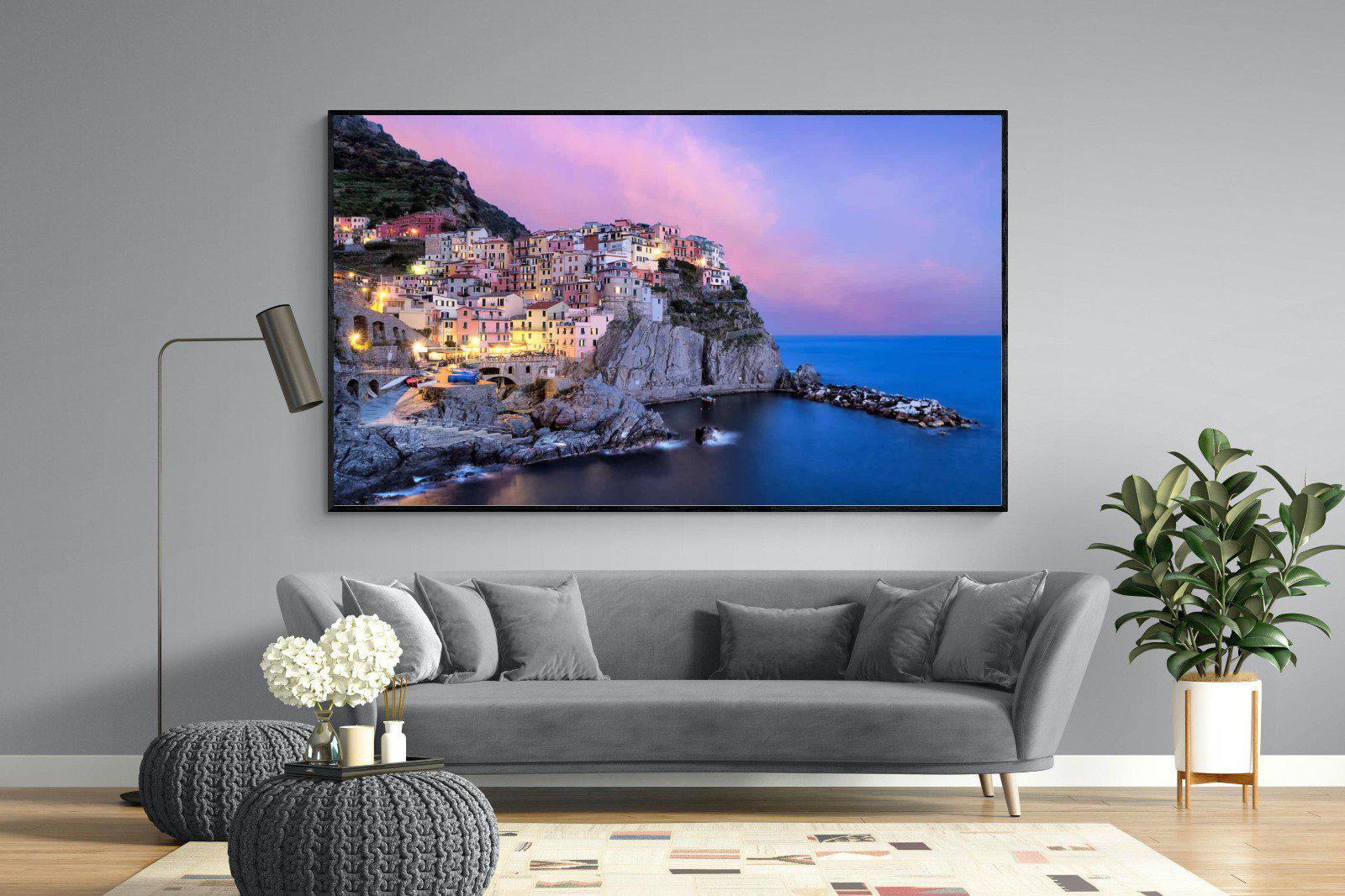 Manarola-Wall_Art-220 x 130cm-Mounted Canvas-Black-Pixalot