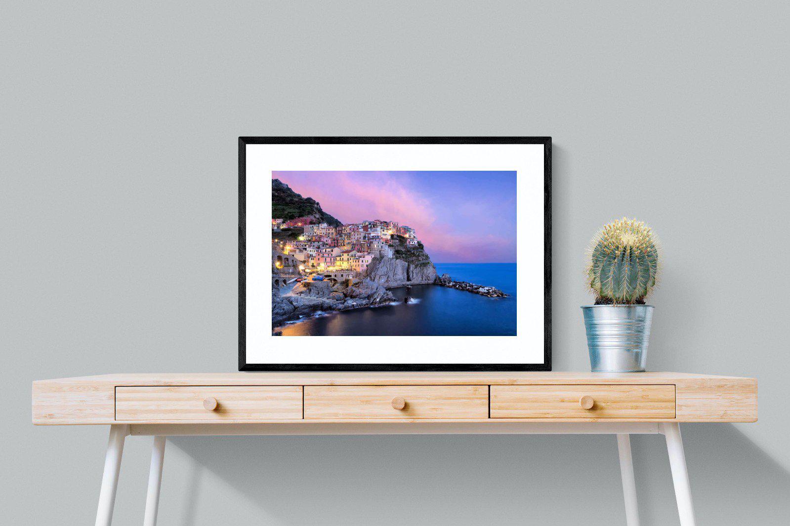 Manarola-Wall_Art-80 x 60cm-Framed Print-Black-Pixalot