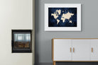 Map of the World-Wall_Art-100 x 75cm-Framed Print-White-Pixalot