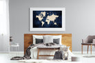 Map of the World-Wall_Art-150 x 100cm-Framed Print-White-Pixalot