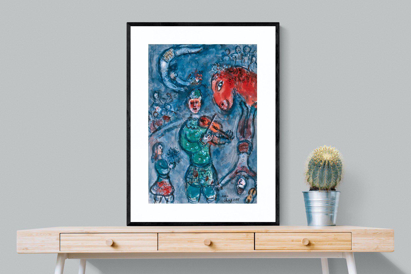 Marc Chagall-Wall_Art-75 x 100cm-Framed Print-Black-Pixalot