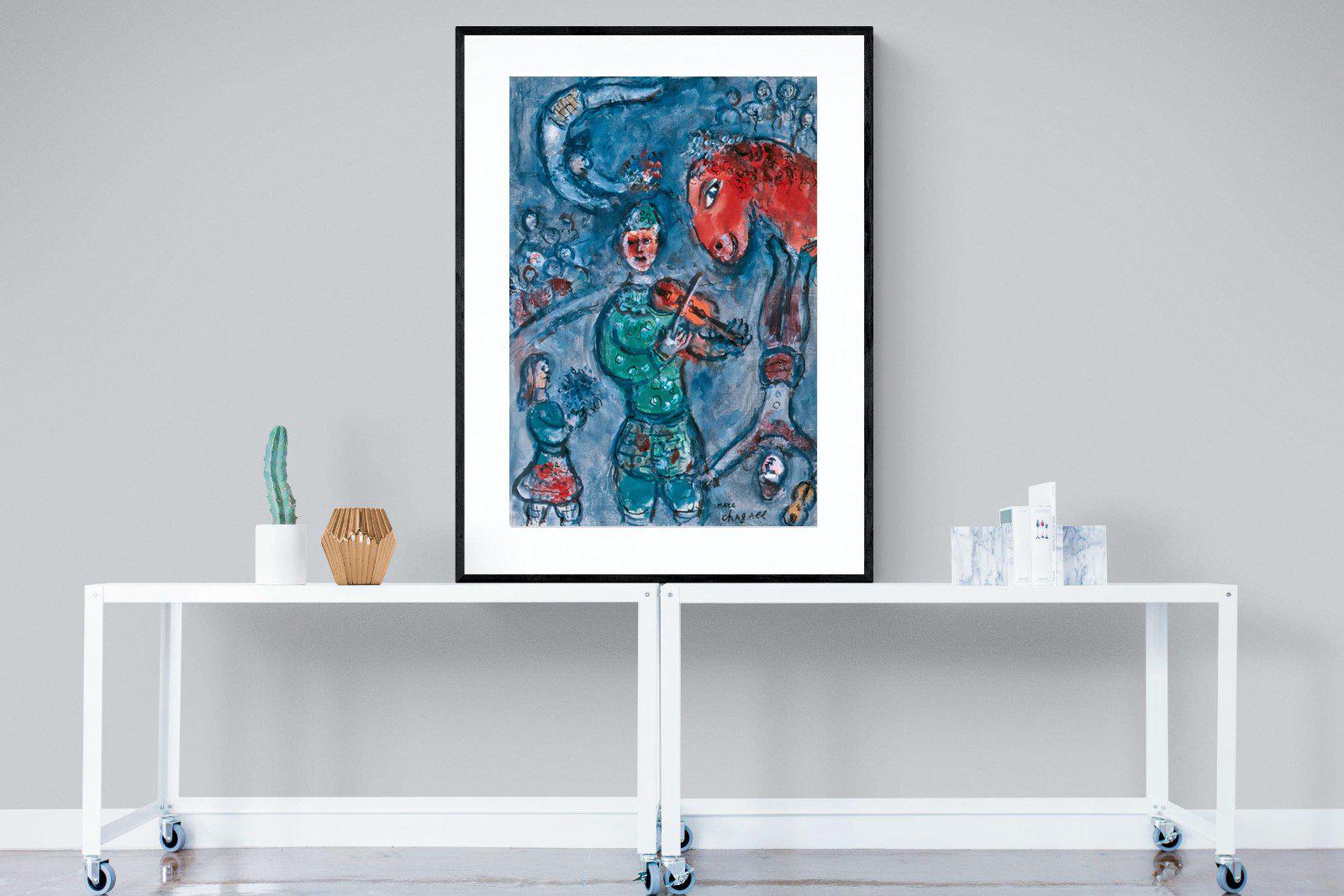 Marc Chagall-Wall_Art-90 x 120cm-Framed Print-Black-Pixalot