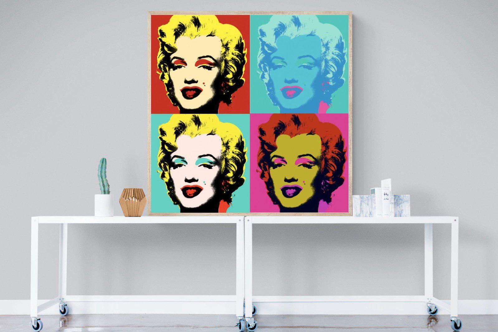 Marilyn Diptych-Wall_Art-120 x 120cm-Mounted Canvas-Wood-Pixalot