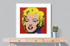 Marilyn Diptych Portrait-Wall_Art-100 x 100cm-Framed Print-White-Pixalot