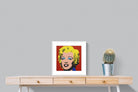 Marilyn Diptych Portrait-Wall_Art-50 x 50cm-Framed Print-White-Pixalot