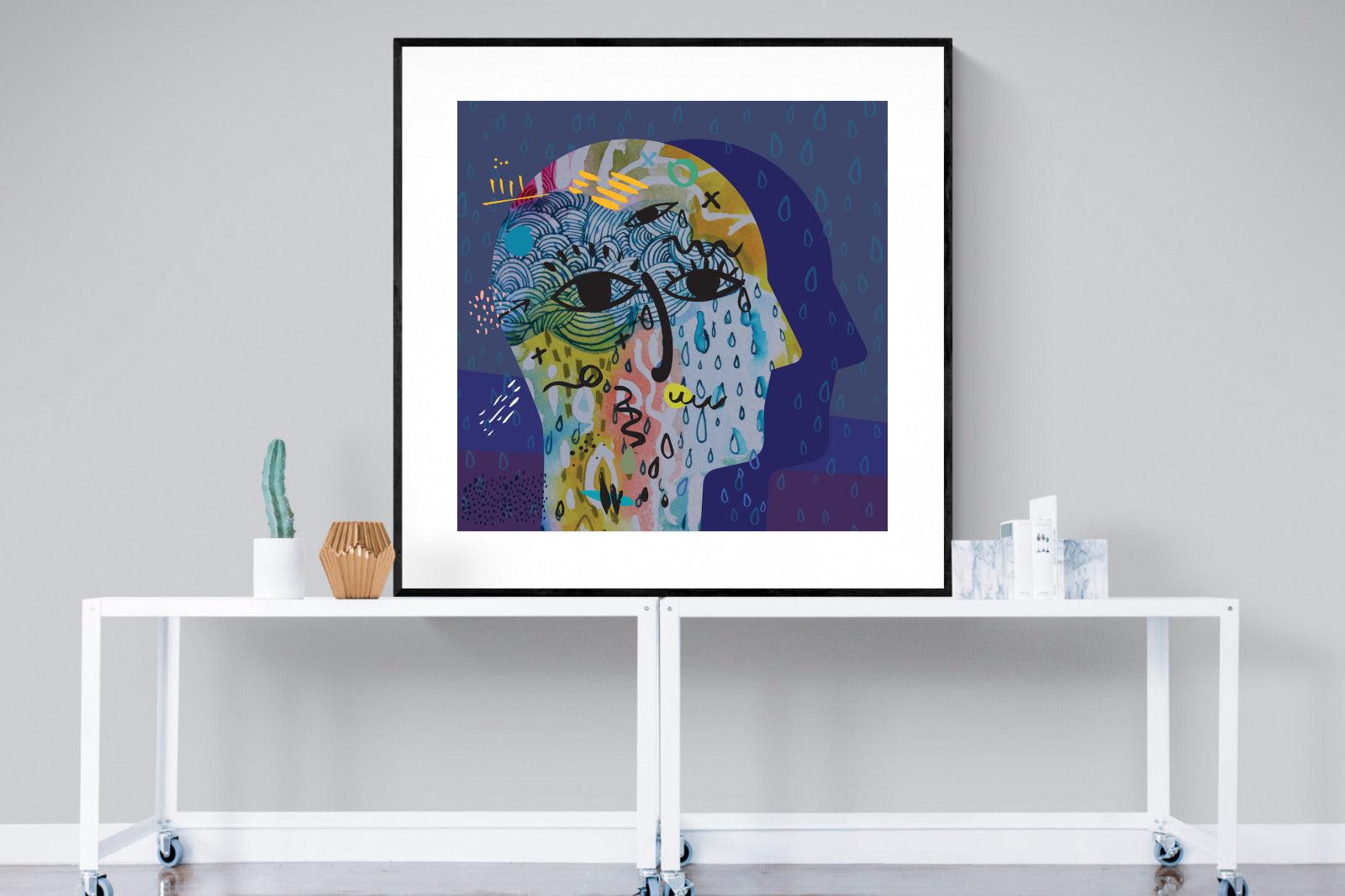 Melancholy-Wall_Art-120 x 120cm-Framed Print-Black-Pixalot