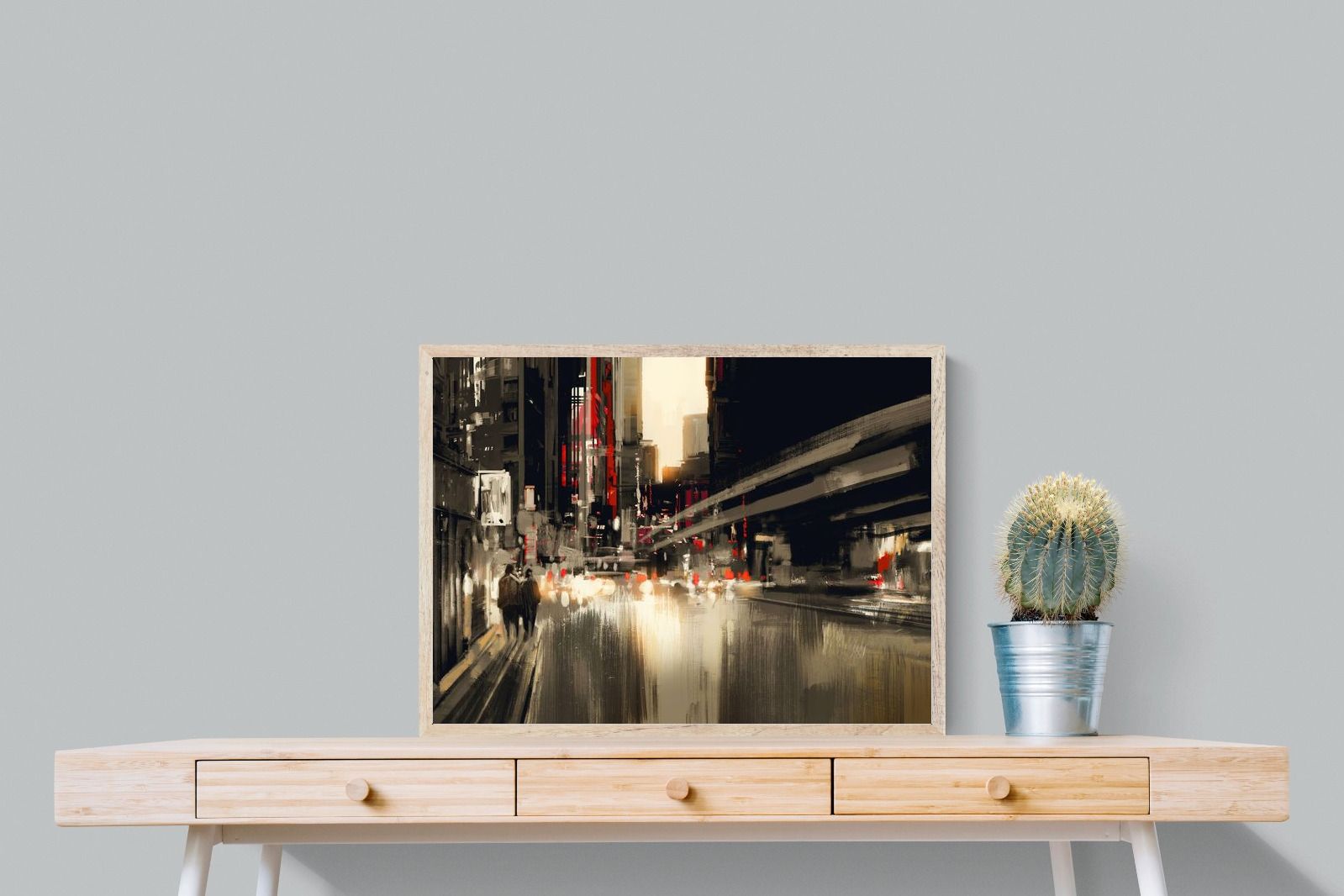 Metro-Wall_Art-80 x 60cm-Mounted Canvas-Wood-Pixalot